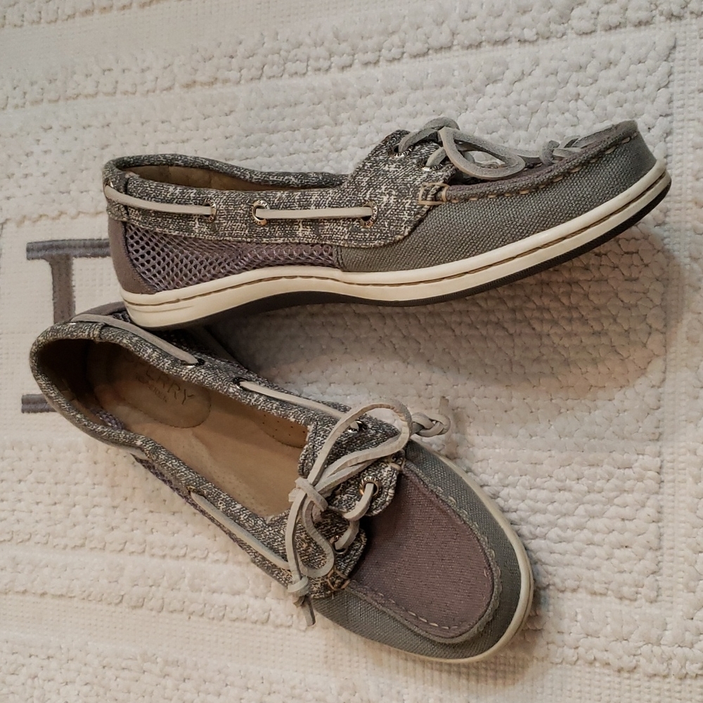 SPERRY GRAY DECK SHOES